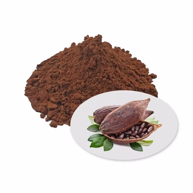 Wholesale Export Dark Brown Black Pure Natural Raw Alkalized Cocoa Powder 25kg Price Manufacturers product image