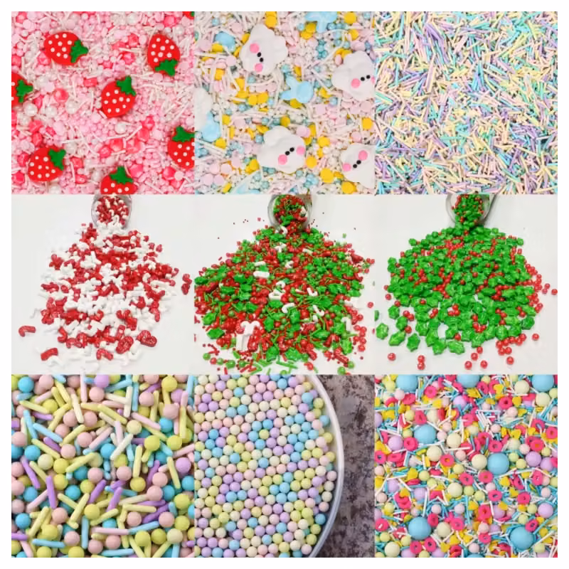 Edible Variety of Metal Sugar Beads Cake Candy Baking Decorations Sprinkles product image