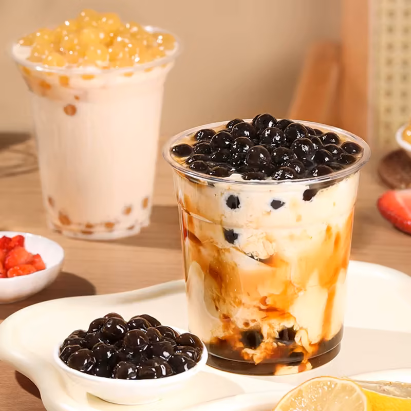 Quick Cook Frozen Black Sugar Tapioca Pearls for Bubble Tea Ingredients product image